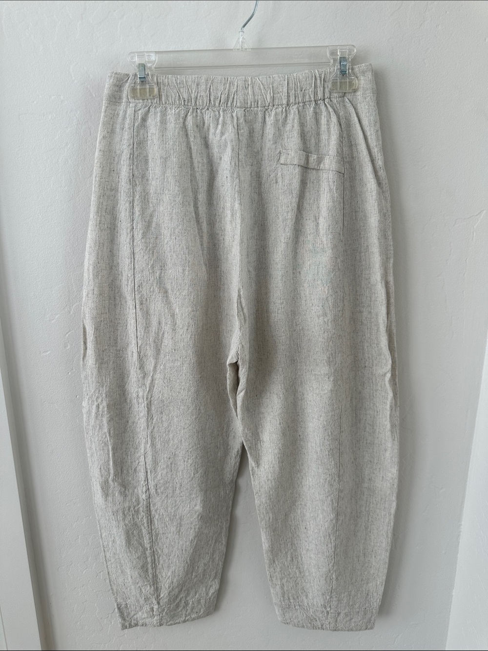 TRANSIT PAR-SUCH Barrel Leg Crop- Lightweight Linen Blend Pants - Made in Italy - Picture 4 of 10